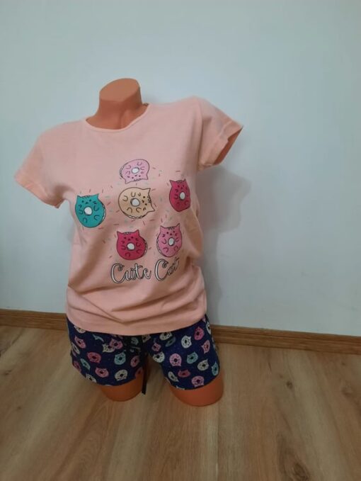 Pijama pentru Femei, 2 piese, Bumbac 100%
