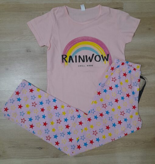 Pijama pentru Femei, 2 piese Bumbac 100% - imagine 3