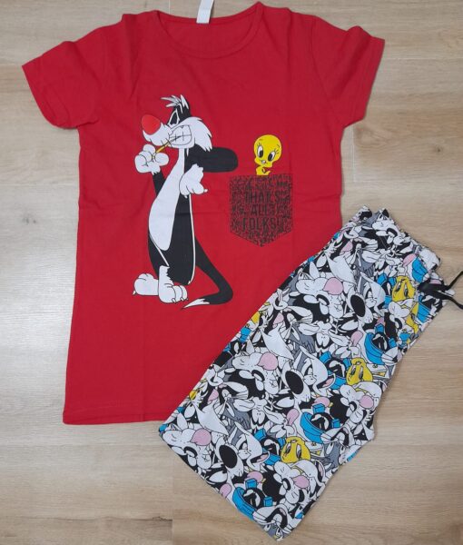 Pijama pentru Femei, 2 piese Bumbac 100% - imagine 2