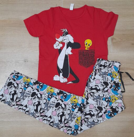 Pijama pentru Femei, 2 piese Bumbac 100% - imagine 3