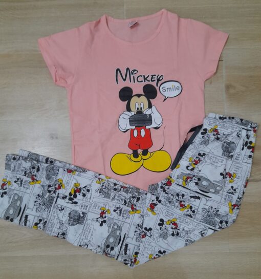 Pijama pentru Femei, 2 piese Bumbac 100% - imagine 3