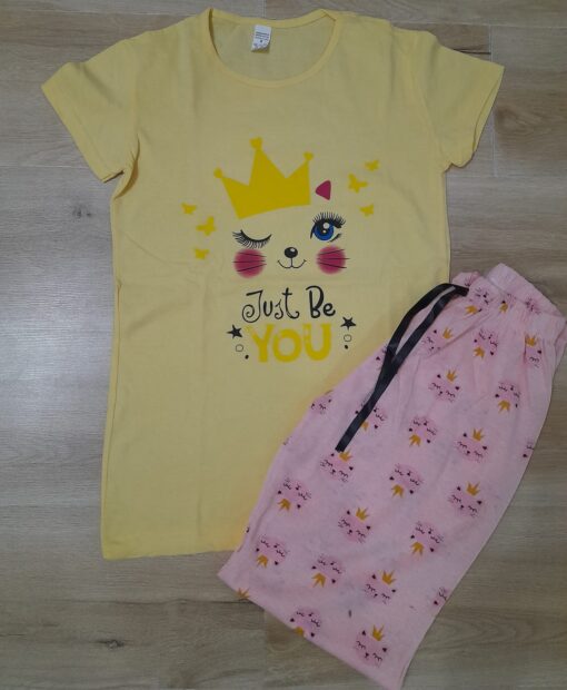 Pijama pentru Femei, 2 piese Bumbac 100% - imagine 2