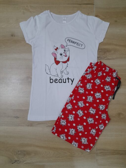 Pijama pentru Femei, 2 piese Bumbac 100% - imagine 2