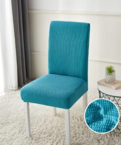 Set Huse Elastice pentru Scaun, Uni, Cocolino, 6 Piese, Cu Elastic, Turquise,