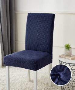 Set Huse Elastice pentru Scaun, Uni, Cocolino, 6 Piese, Cu Elastic, Bleumarin,