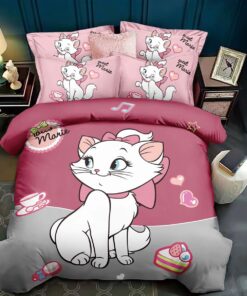 Set Lenjerie de Pat din Finet,6 Piese,Pat 2 Persoane,Imprimeu 3D, JOJO Home