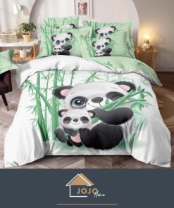Set Lenjerie de Pat din Finet,6 Piese,Pat 2 Persoane,Imprimeu 3D, JOJO Home