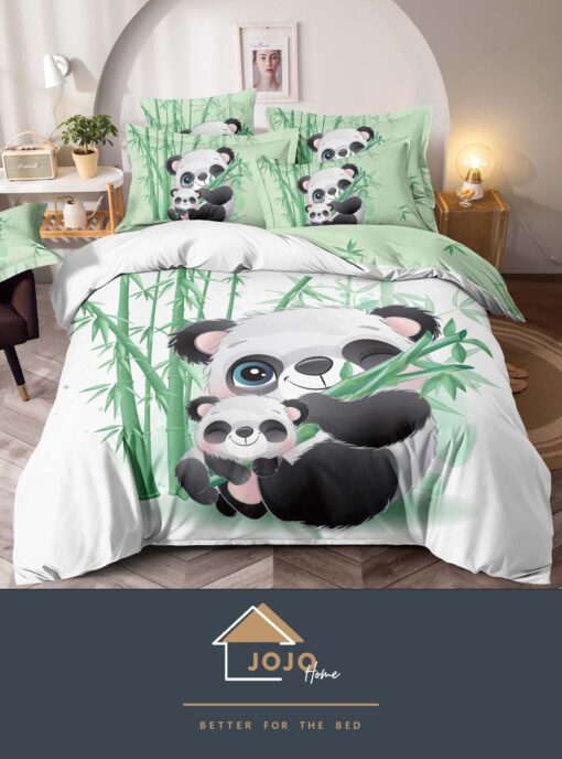 Set Lenjerie de Pat din Finet,6 Piese,Pat 2 Persoane,Imprimeu 3D, JOJO Home