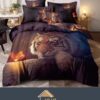 Set Lenjerie de Pat din Finet,6 Piese,Pat 2 Persoane,Imprimeu 3D, JOJO Home