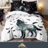 Set Lenjerie de Pat din Finet,6 Piese,Pat 2 Persoane,Imprimeu 3D, JOJO Home