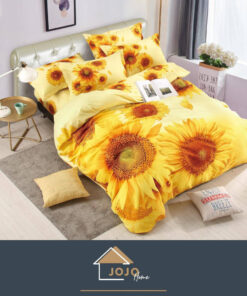 Set Lenjerie de Pat din Finet,6 Piese,Pat 2 Persoane,Imprimeu 3D, JOJO Home