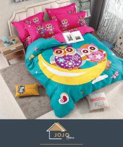 Set Lenjerie de Pat din Finet,6 Piese,Pat 2 Persoane,Imprimeu 3D, JOJO Home