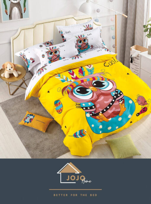 Set Lenjerie de Pat din Finet,6 Piese,Pat 2 Persoane,Imprimeu 3D, JOJO Home