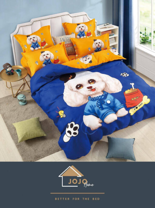 Set Lenjerie de Pat din Finet,6 Piese,Pat 2 Persoane,Imprimeu 3D, JOJO Home