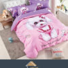 Set Lenjerie de Pat din Finet,6 Piese,Pat 2 Persoane,Imprimeu 3D, JOJO Home