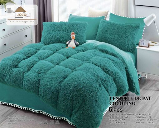 Set Lenjerie de Pat Pufoasa Fluffy 6 Piese JOJO Home
