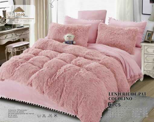 Set Lenjerie de Pat Pufoasa Fluffy 6 Piese JOJO Home