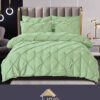 Set Lenjerie Premium, Model cu Pliuri, Bumbac 100%, 6 Piese, Pat 2 Persoane,JOJO Home