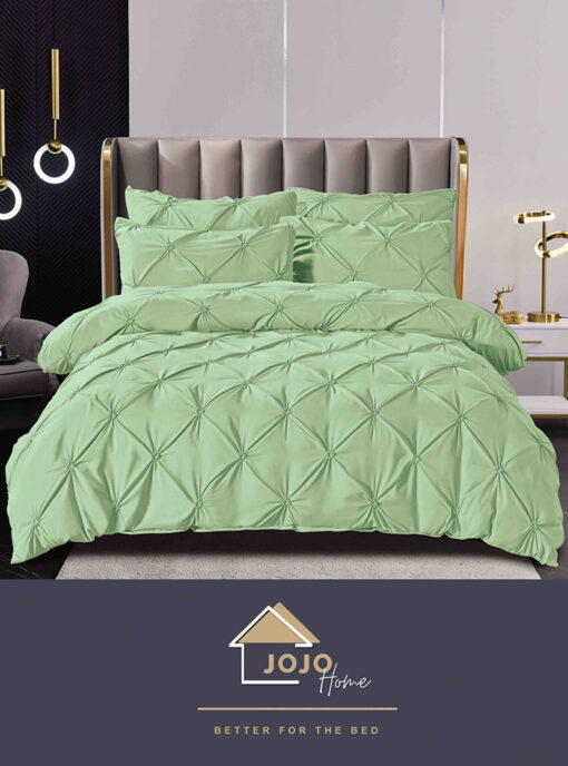Set Lenjerie Premium, Model cu Pliuri, Bumbac 100%, 6 Piese, Pat 2 Persoane,JOJO Home