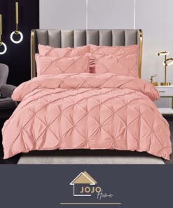 Set Lenjerie Premium, Model cu Pliuri, Bumbac 100%, 6 Piese, Pat 2 Persoane,JOJO Home