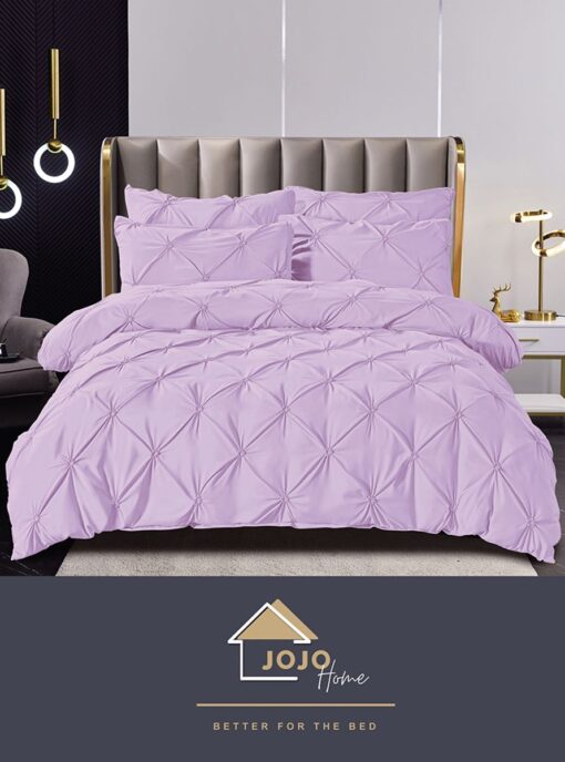 Set Lenjerie Premium, Model cu Pliuri, Bumbac 100%, 6 Piese, Pat 2 Persoane,JOJO Home
