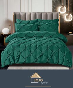 Set Lenjerie Premium, Model cu Pliuri, Bumbac 100%, 6 Piese, Pat 2 Persoane,JOJO Home