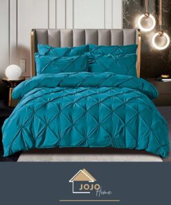 Set Lenjerie Premium, Model cu Pliuri, Bumbac 100%, 6 Piese, Pat 2 Persoane,JOJO Home