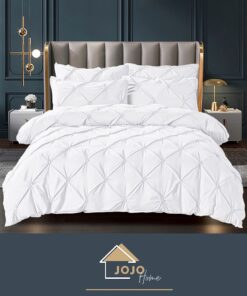Set Lenjerie Premium, Model cu Pliuri, Bumbac 100%, 6 Piese, Pat 2 Persoane,JOJO Home