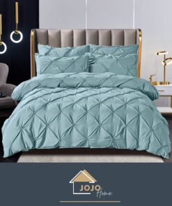 Set Lenjerie Premium, Model cu Pliuri, Bumbac 100%, 6 Piese, Pat 2 Persoane,JOJO Home