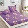 Husa de pat cu elastic,Bumbac Finet,Pentru pat de 1 persoana + 2 fete de perna, JOJO Home