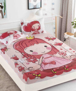 Husa de pat cu elastic,3D,Bumbac Finet, pentru pat de 2 persoane + 2 fete de perna JOJO Home