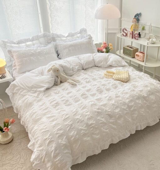 Lenjerie de pat Bumbac,Creponata,6 piese,JOJO Home - imagine 2