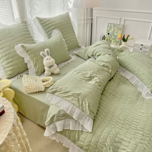 Lenjerie de pat Bumbac,Creponata,6 piese,JOJO Home - imagine 2