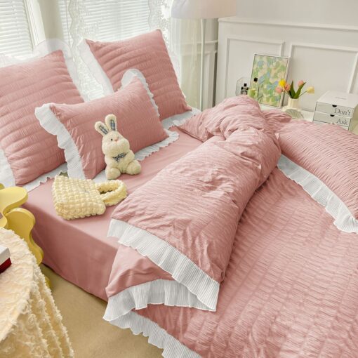 Lenjerie de pat Bumbac,Creponata,6 piese,JOJO Home - imagine 2