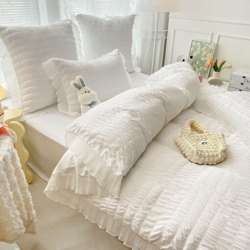 Lenjerie de pat Bumbac,Creponata,6 piese,JOJO Home - imagine 2