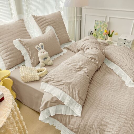 Lenjerie de pat Bumbac,Creponata,6 piese,JOJO Home - imagine 2