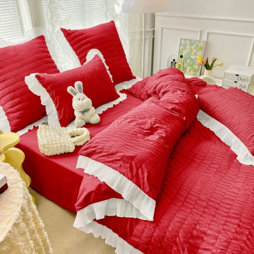 Lenjerie de pat Bumbac,Creponata,6 piese,JOJO Home - imagine 2