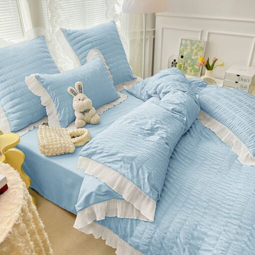 Lenjerie de pat Bumbac,Creponata,6 piese,JOJO Home - imagine 2