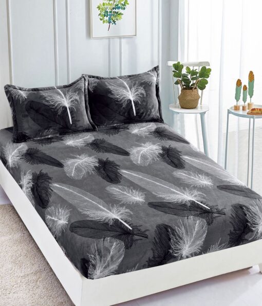 Set Husa de Pat Cocolino cu Elastic + 2 Fete de Perna, Pat 2 Persoane – JOJO Home