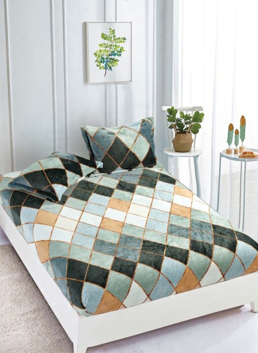 Set Husa de Pat Cocolino cu Elastic + 2 Fete de Perna, Pat 2 Persoane – JOJO Home