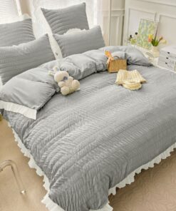 Lenjerie de pat Bumbac,Creponata,6 piese,JOJO Home