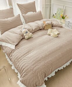Lenjerie de pat Bumbac,Creponata,6 piese,JOJO Home