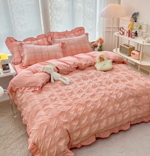 Lenjerie de pat Bumbac,Creponata,6 piese,JOJO Home