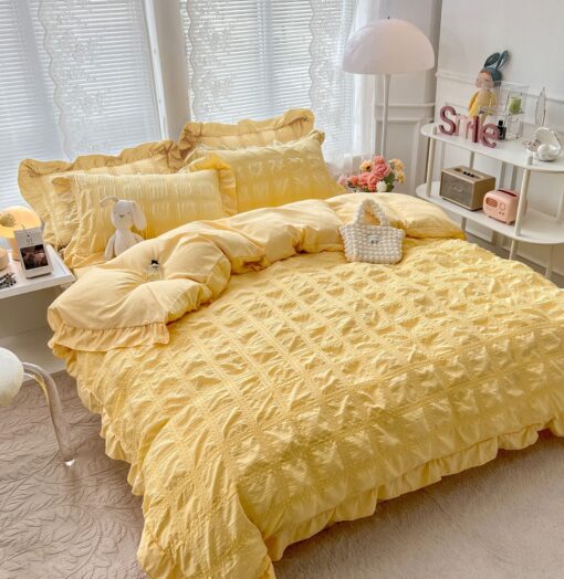 Lenjerie de pat Bumbac,Creponata,6 piese,JOJO Home