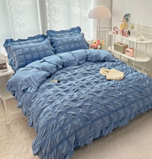 Lenjerie de pat Bumbac,Creponata,6 piese,JOJO Home