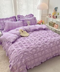 Lenjerie de pat Bumbac,Creponata,6 piese,JOJO Home