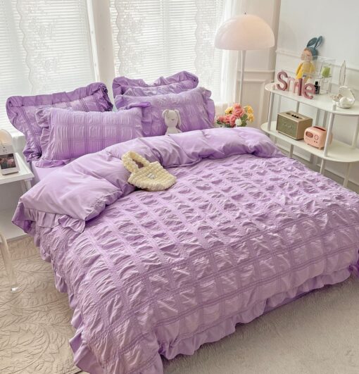 Lenjerie de pat Bumbac,Creponata,6 piese,JOJO Home