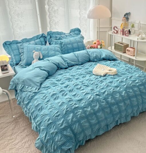 Lenjerie de pat Bumbac,Creponata,6 piese,JOJO Home