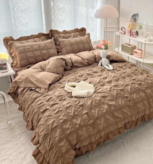Lenjerie de pat Bumbac,Creponata,6 piese,JOJO Home