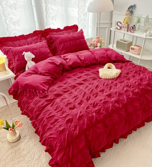 Lenjerie de pat Bumbac,Creponata,6 piese,JOJO Home